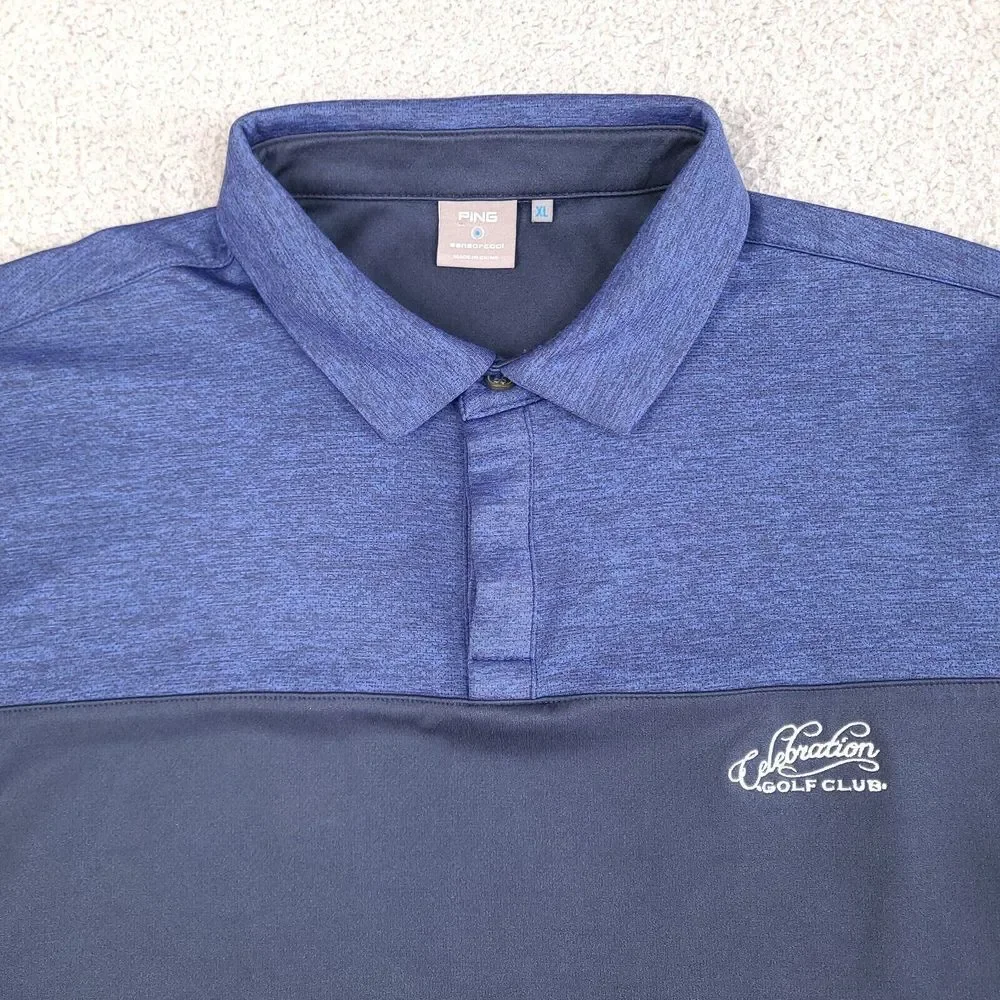 Ping Polo Shirt Men's XL Blue Sensor Cool Golf Performance Celebration Golf Club - Picture 3 of 13
